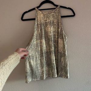 Shiny gold Anthropologie sleeveless top